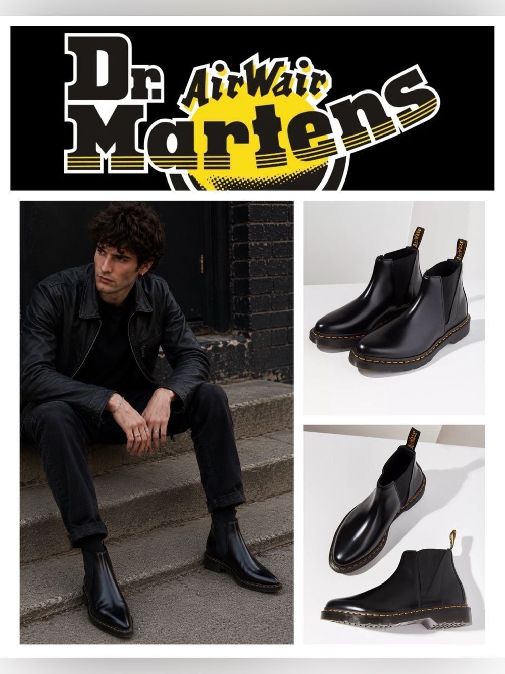 Dr. Martens Bianca Leather Chelsea Boot Pointed Toe